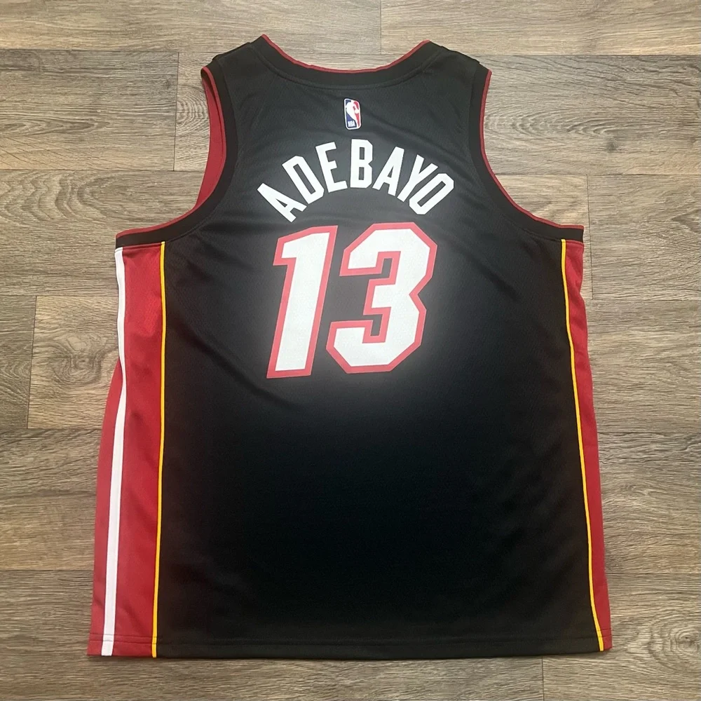 Miami Heat Bam Adebayo Nike Black Swingman Jersey Icon Edition Size XL Black NBA